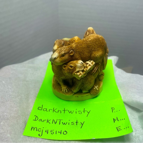 BNIB RARE Vintage Harmony Kingdom Treasure Zest Beavers Trinket Box - Picture 12 of 16